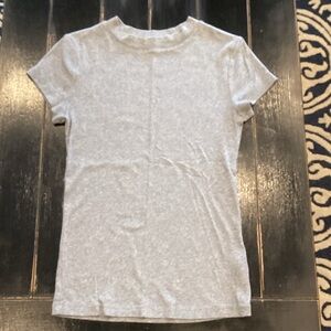 A New Day Heather Gray Ribbed Tee